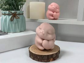 Molde silicona conejito con corazon